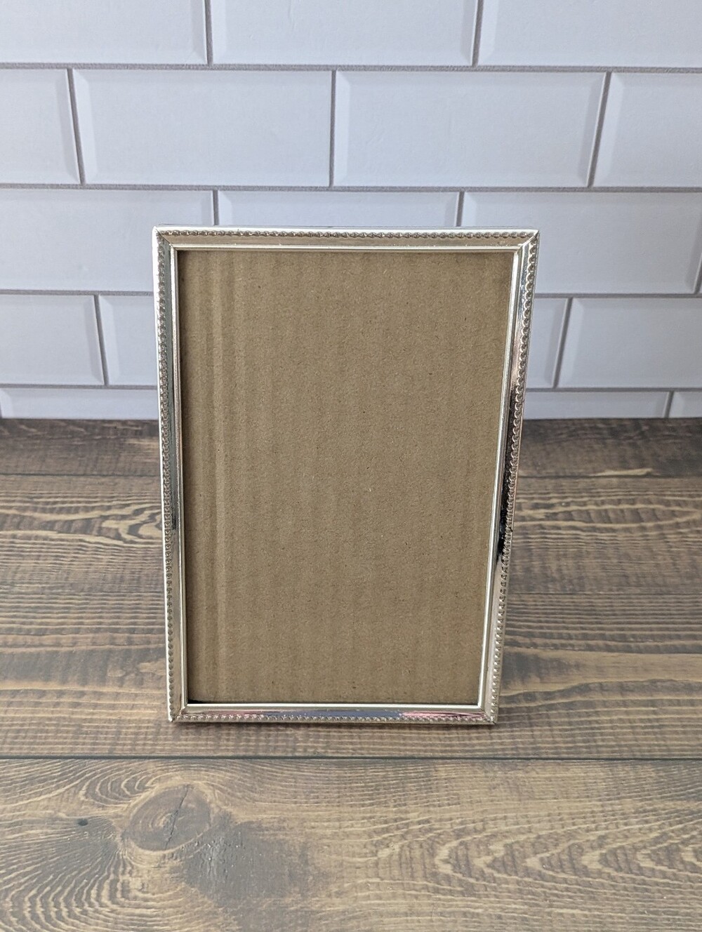 Vintage ECCOLO silver beaded edge picture frame